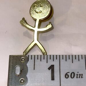 Stick Figure Double Middle Finger Pin Brooch